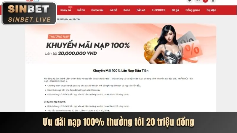 Thưởng chào mừng vb9 win